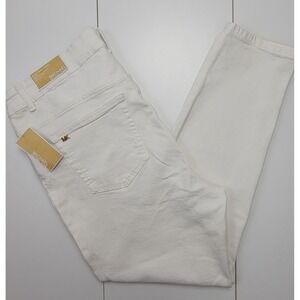 Michael Kors Selma Skinny Ankle Jeans Womens Size 16W White High Rise NWT $110